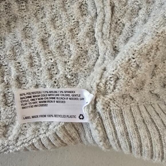 Universal Thread Honeycomb Cable Knit Cardigan Women's L Beige Open Front - Picture 4 of 16